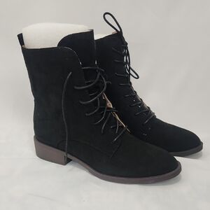 NEW Journee Collection Vienna Black Lace-Up Combat Boots, size 10